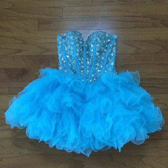 Sherri Hill light blue, size 2, cocktail dress - Picture 1 of 4
